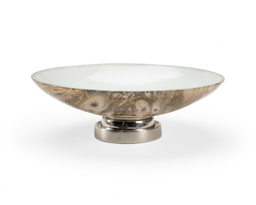 Wildwood Calacatta Bowl - Calacatta Gold/Nickel, Large