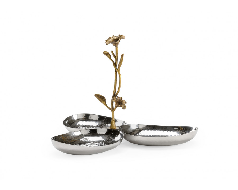 Whiteline Fresh Stem Triple Bowl in Antique/Polished Nickel