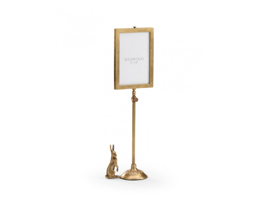 Wildwood - Brass Bunny Frame in Antique/Clear, Brass