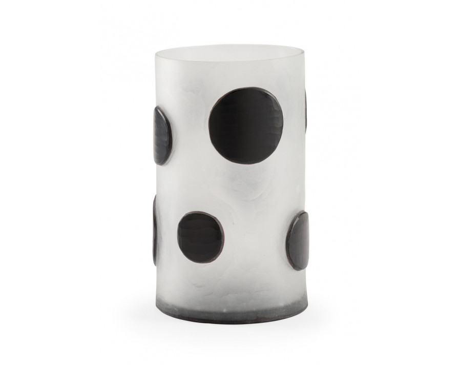 Wildwood - Dali Dot Vase in Frosted/Black, Glass