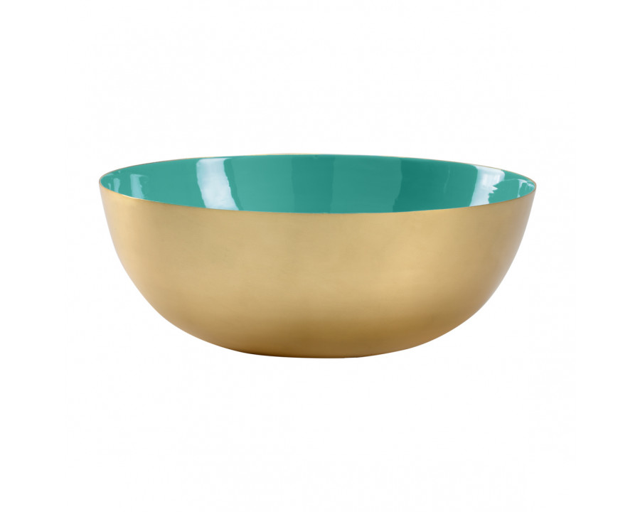 Wildwood - Caribbean Bowl in Gold/Aqua, Large