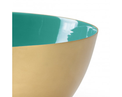 Wildwood - Caribbean Bowl in Gold/Aqua, Large