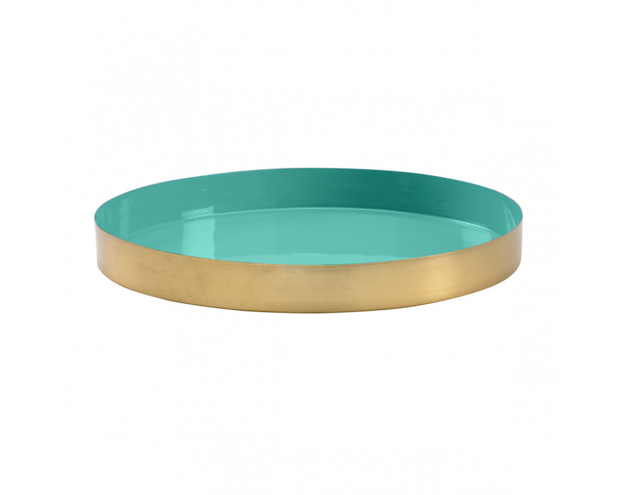 Wildwood - Caribbean Round Gold Tray