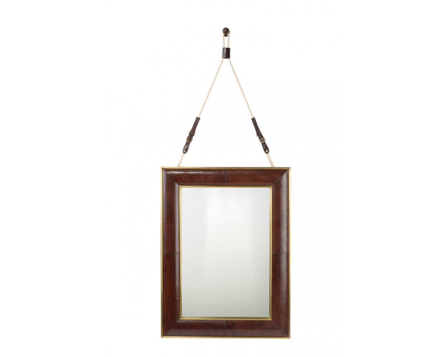 Wildwood - Port Of Savannah Mirror in Brown/Brushed Brass/Plain, Small