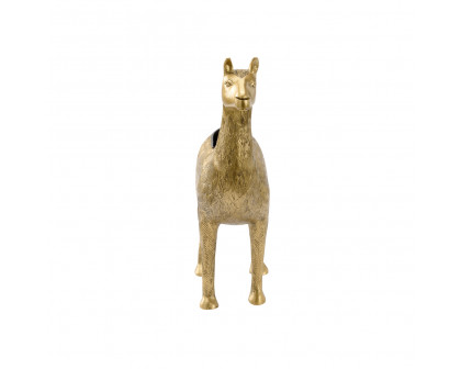 Wildwood - Drama Llama Planter in Antique Brass, Aluminum