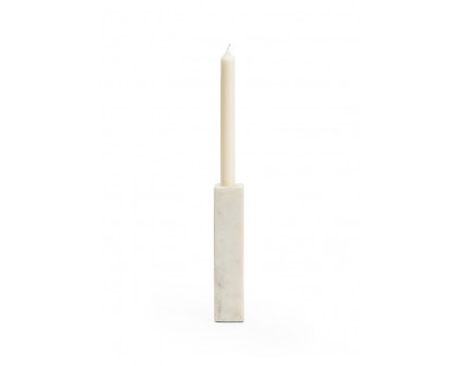 Wildwood - Cleo Candleholder in Polished Brass/Natural White, Iron