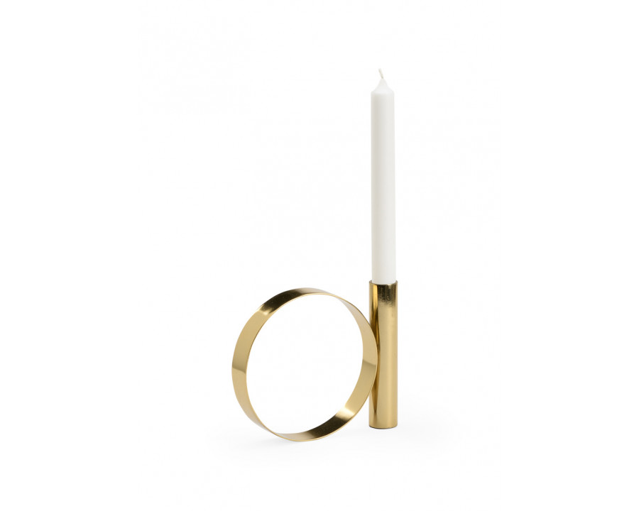 Wildwood - Orion Candleholder in Polished Brass, Iron