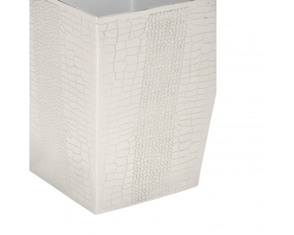 Wildwood - Crocodile Wastebasket in Nickel