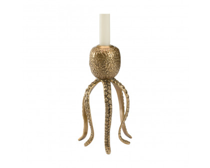 Wildwood Pacific Octopus Candleholder - Brass