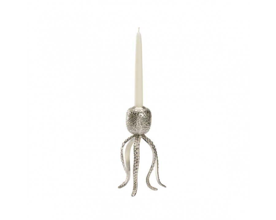 Wildwood Pacific Octopus Candleholder - Nickel