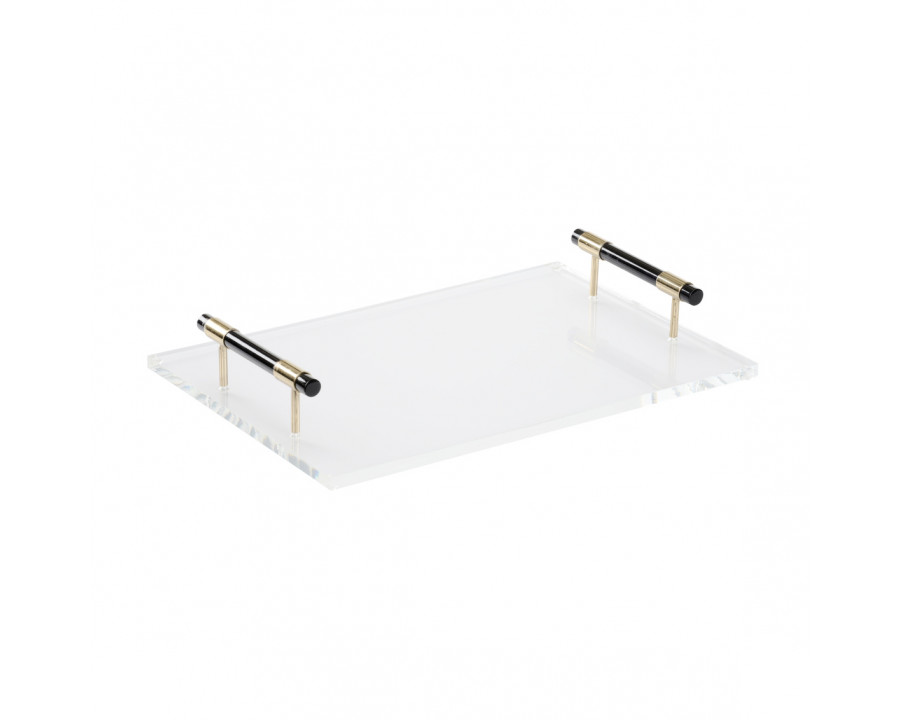 Wildwood - Monterrey Tray in Clear/Black/Nickel, Acrylic