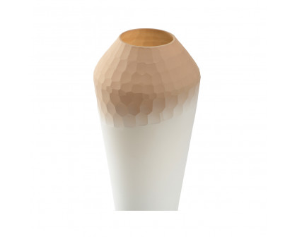 Wildwood Carved Blush Vases - Blush/Tan, Medium