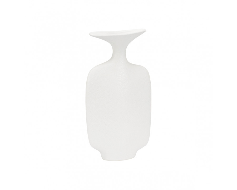 Wildwood - Kona Vase I in Sandy White, Ceramic/Porcelain