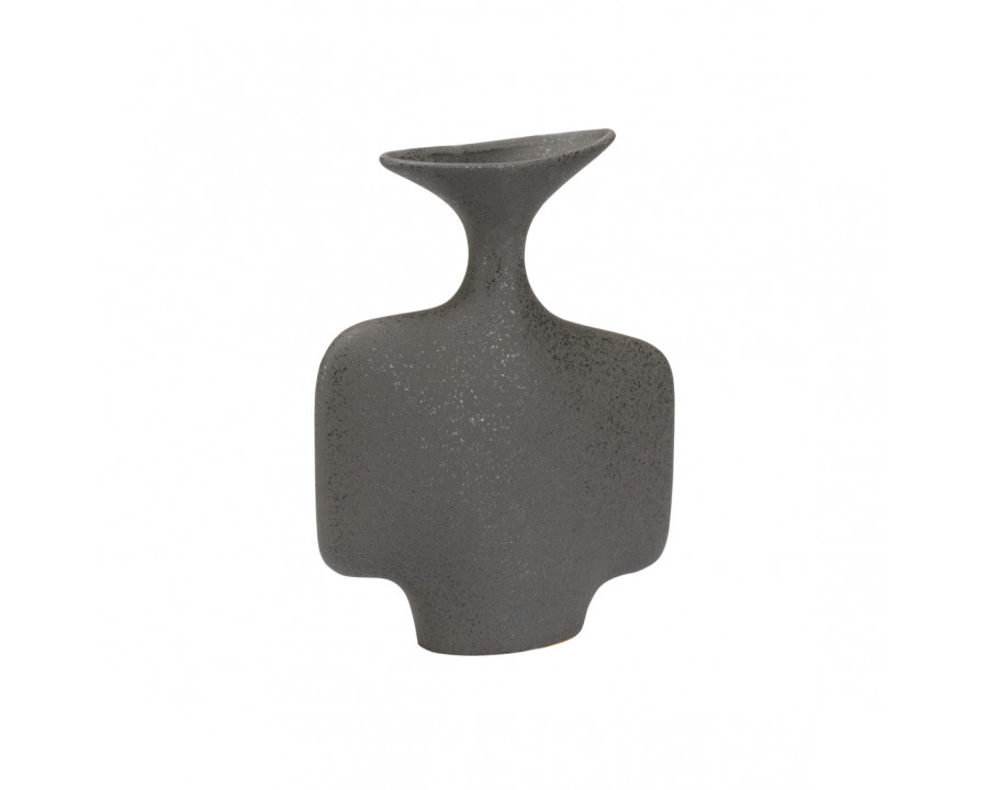 Wildwood - Punalu’U Vase II in Sandy Black, Ceramic/Porcelain