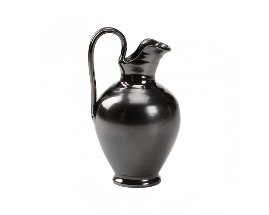 Wildwood - Modern Greek Vase in Metallic Bronze Glaze, Ceramic