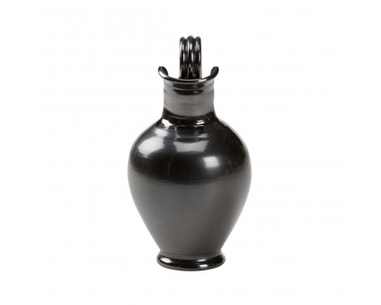 Wildwood - Modern Greek Vase in Metallic Bronze Glaze, Ceramic