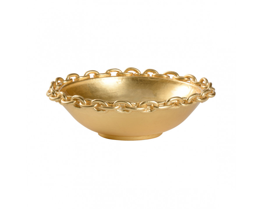 Wildwood - Shackleford Bowl in Gold Leaf, Ceramic/Porcelain