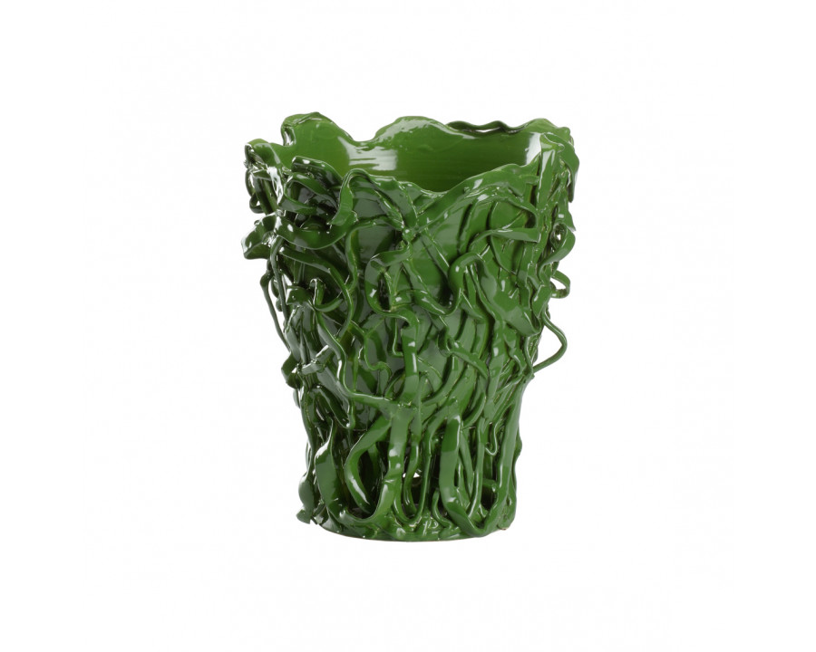 Wildwood - Giovane Vase in Green Glaze, Ceramic/Porcelain