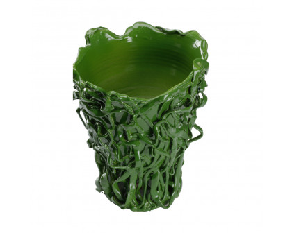 Wildwood - Giovane Vase in Green Glaze, Ceramic/Porcelain