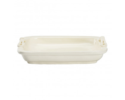 Wildwood - Servendo Tray in Ivory Glaze, Ceramic/Porcelain