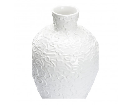 Wildwood - Marsala Vase in White Glaze, Large