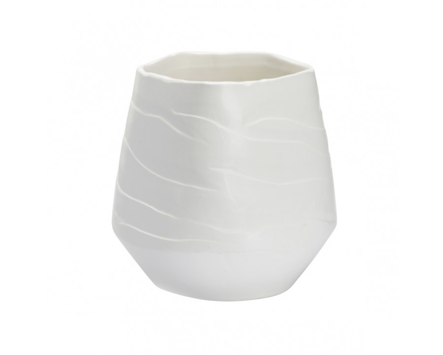 Wildwood - Mont Blanc Vase in Matte White Glaze, Ceramic/Porcelain