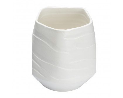 Wildwood - Mont Blanc Vase in Matte White Glaze, Ceramic/Porcelain