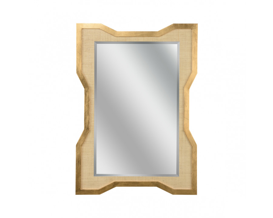 Wildwood - Vanessa Mirror in Gold Leaf/Natural/Clear, Wood