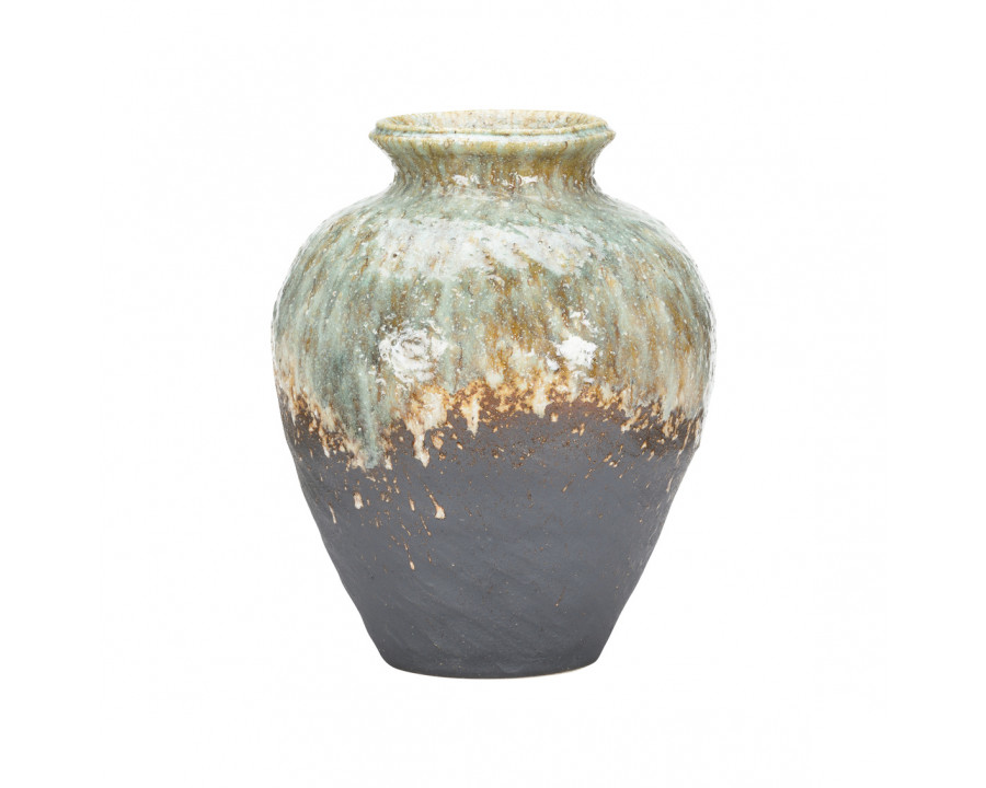 Wildwood - Daichi Vase in Shiga/Brown/Cream