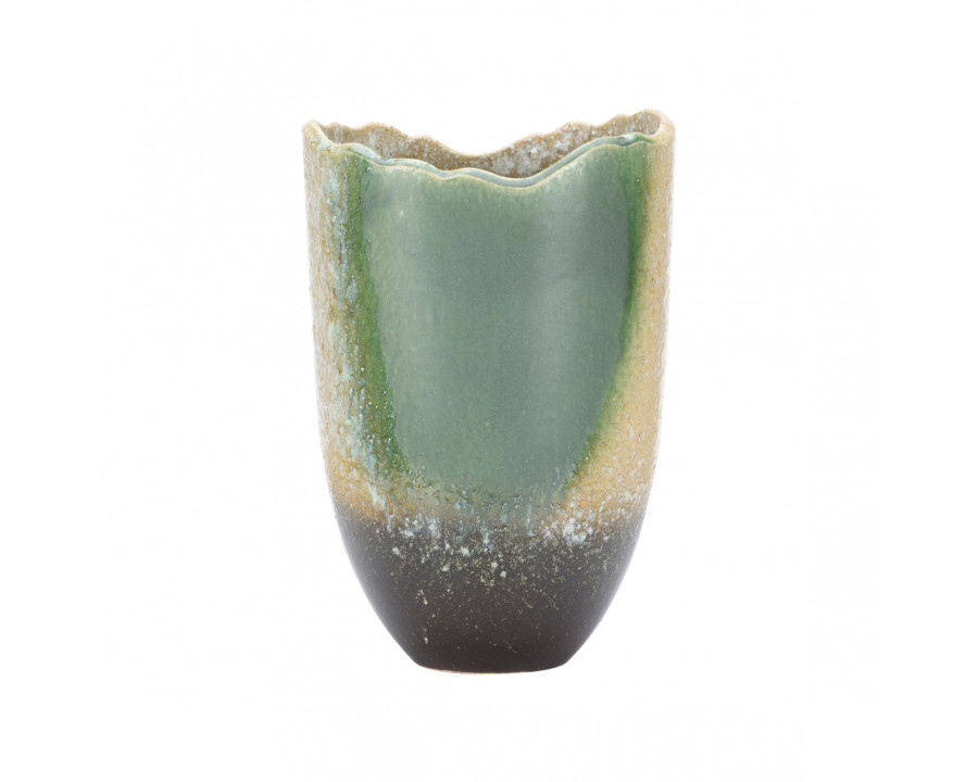 Wildwood - Gizagiza Vase in Shiga/Green/Cream