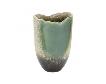 Wildwood - Gizagiza Vase in Shiga/Green/Cream