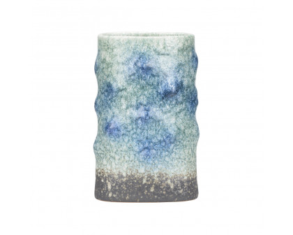 Wildwood - Indigo Vase in Shiga/Blue/Green