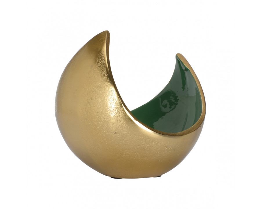 Wildwood - Emerald Bowl in Metallic Gold/Green, Aluminum