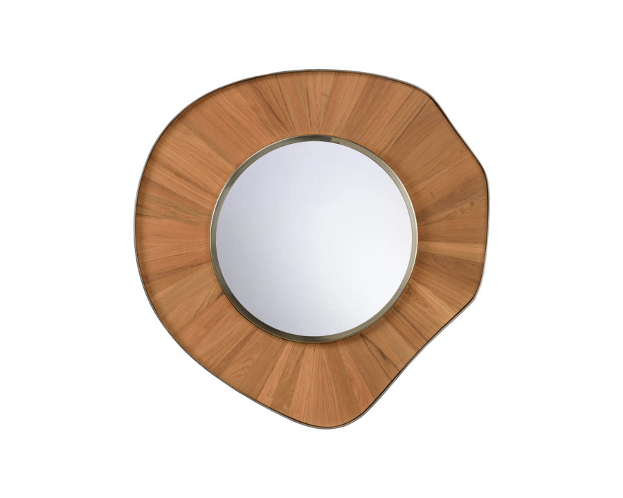 Wildwood - Pith Mirror in Organic/Brushed Nickel/Plain, Wood