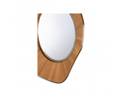 Wildwood - Pith Mirror in Organic/Brushed Nickel/Plain, Wood