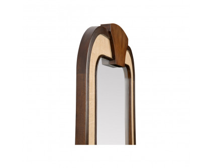 Wildwood - Honopu Mirror in Cherry/Natural/Clear/Plain, Wood