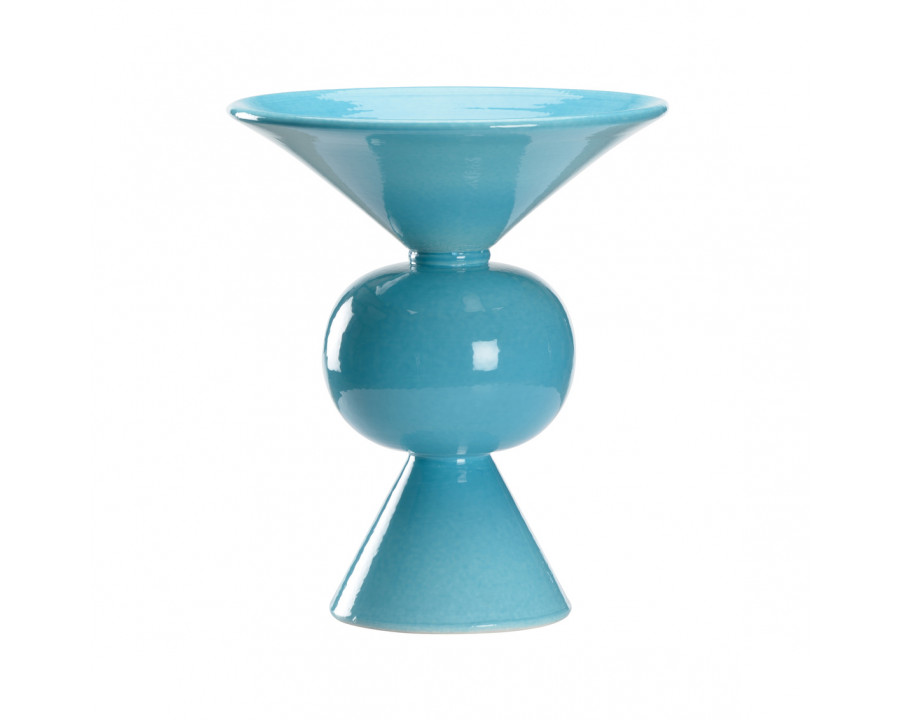 Wildwood - Blu Vase in Turquoise Glaze, Ceramic/Porcelain