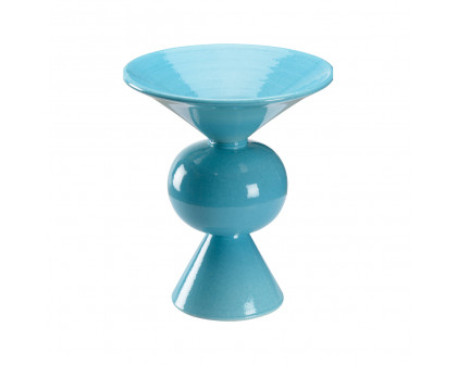 Wildwood - Blu Vase in Turquoise Glaze, Ceramic/Porcelain