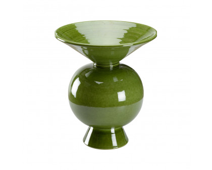 Wildwood - Shiro Verde Vase in Green Glaze, Ceramic/Porcelain