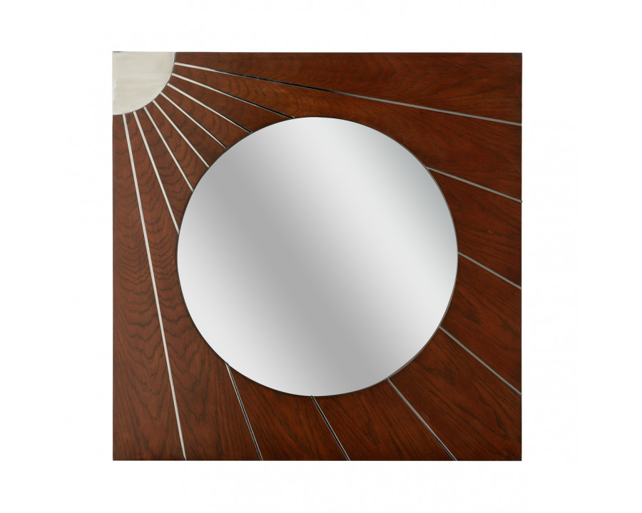 Whiteline Rene’ Mirror in Oak/Polished/Clear/Plain