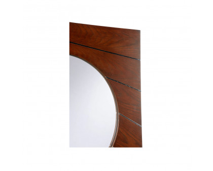 Whiteline Rene’ Mirror in Oak/Polished/Clear/Plain