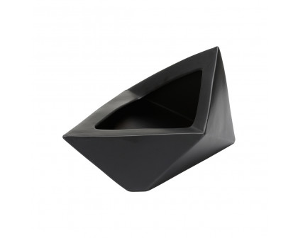 Wildwood Origami Kuro Vase - Black Glaze, Ceramic/Porcelain