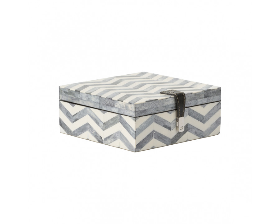 Wildwood Grayson Large Box - Blue/Cream, Bone