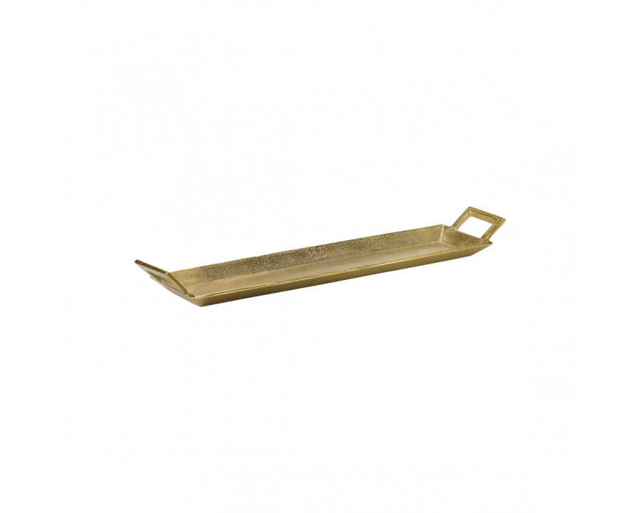 Wildwood - Rectangle Tray in Textured Brass