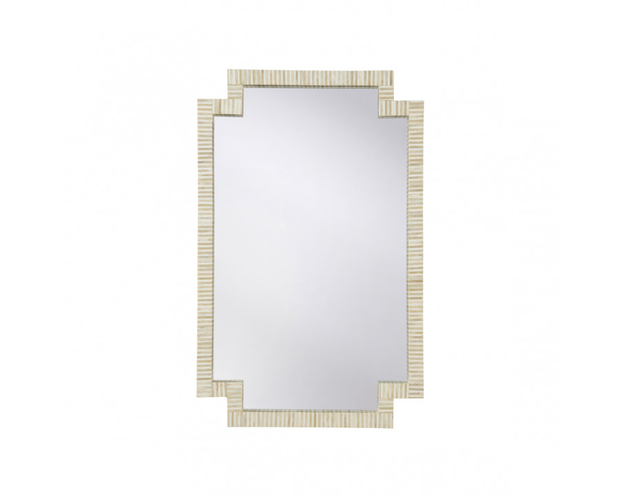 Wildwood - Fiona Bone Mirror in Natural White/Natural Brown/Clear