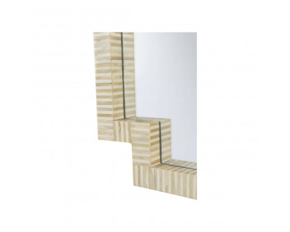 Wildwood - Fiona Bone Mirror in Natural White/Natural Brown/Clear