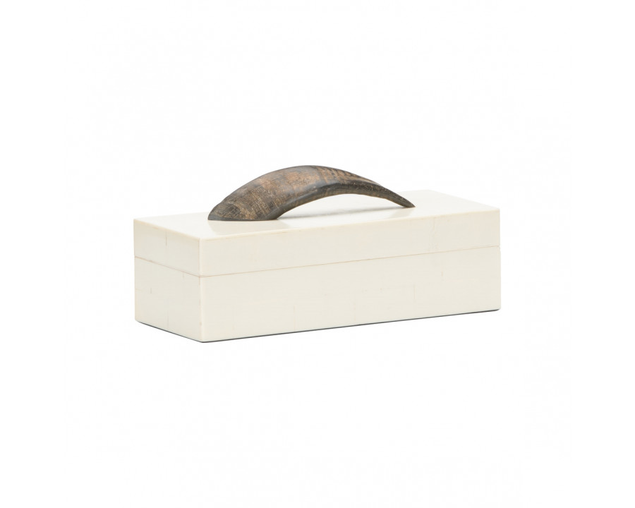 Wildwood - Hunting Lodge Small Box in White/Black, Bone