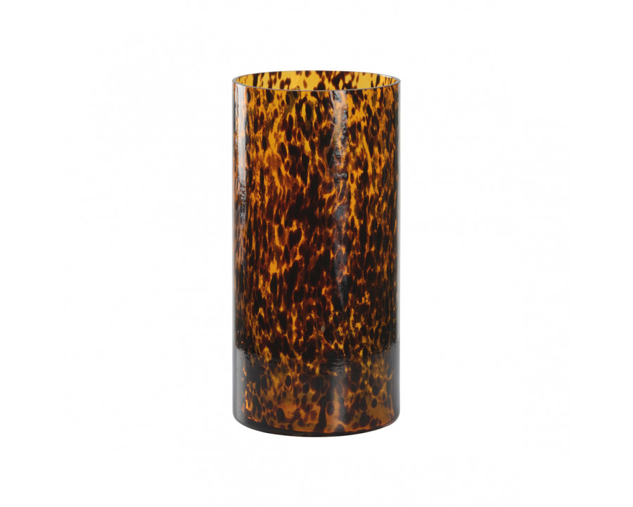 Wildwood - Tortoise Hand Blown Glass Vase in Tortoise Shell