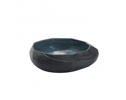 Wildwood - Srinagar Bowl in Black/Gray Swirl