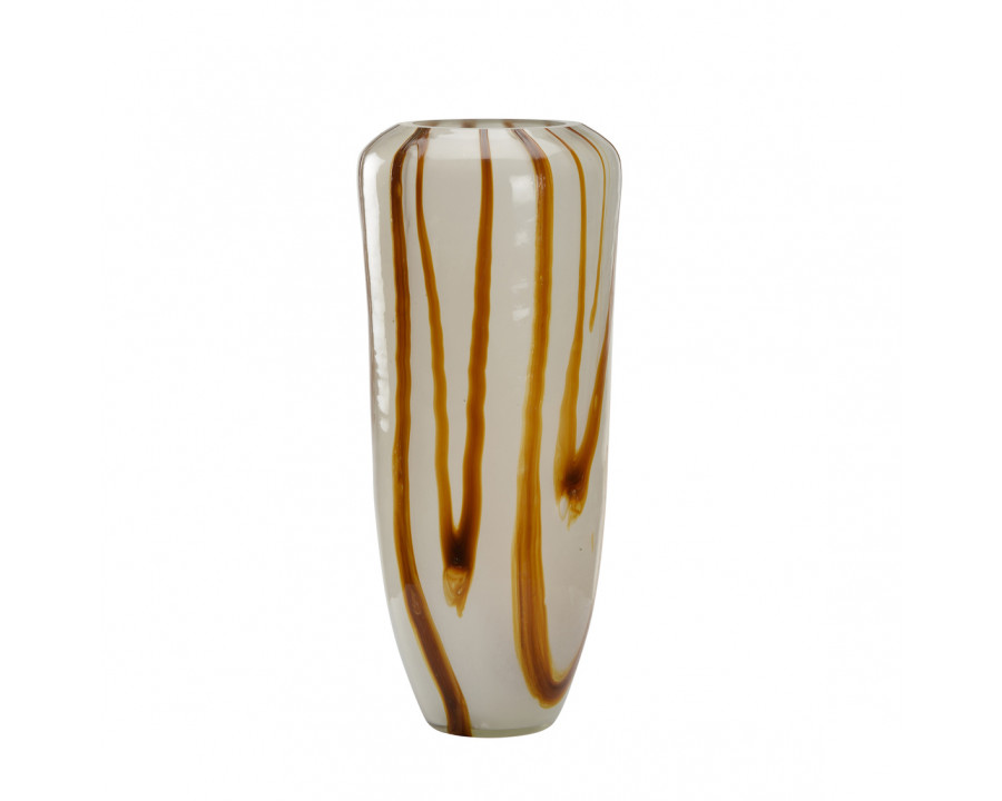 Wildwood - Aubrey Glass Vase in Frosted/Amber